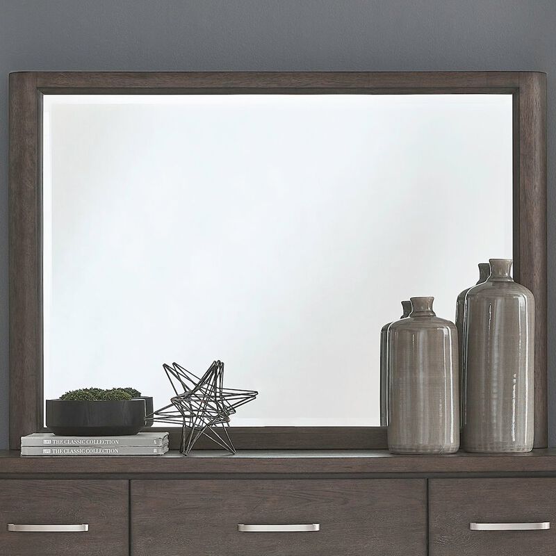 Liberty Furniture Cascade Falls Mirror for Bedroom Dresser Mount - Satin Espresso Oak image number 1