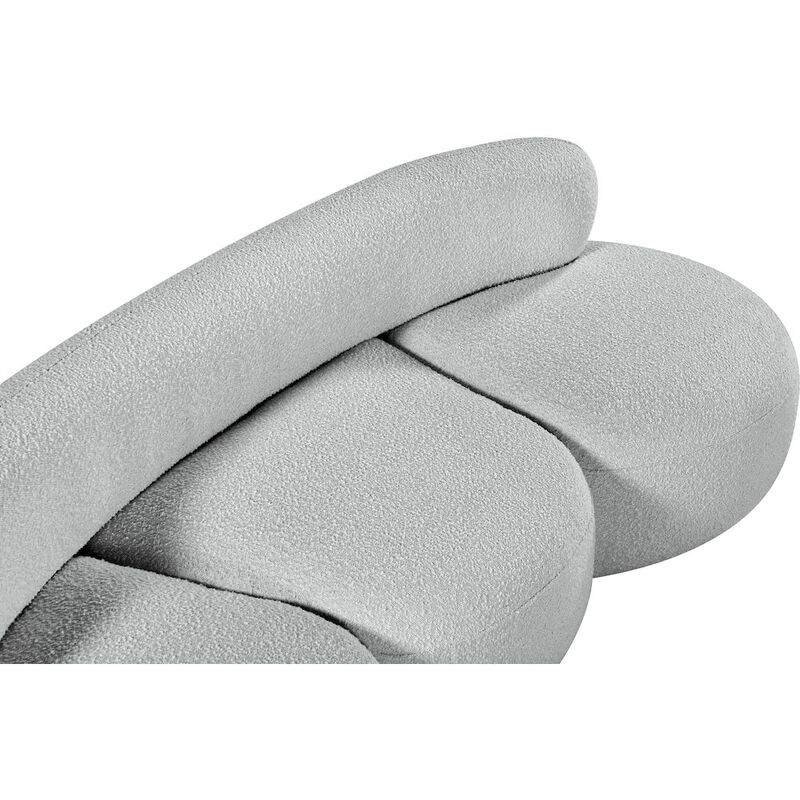 Meridian Furniture Venti Grey Boucle Fabric Sofa