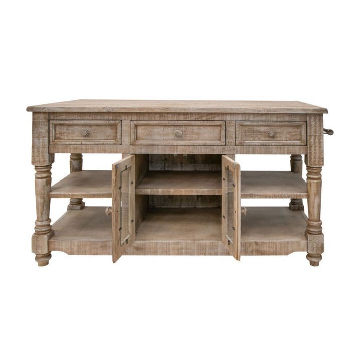 Crafters and Weavers Stonegate Kitchen Island - Natural