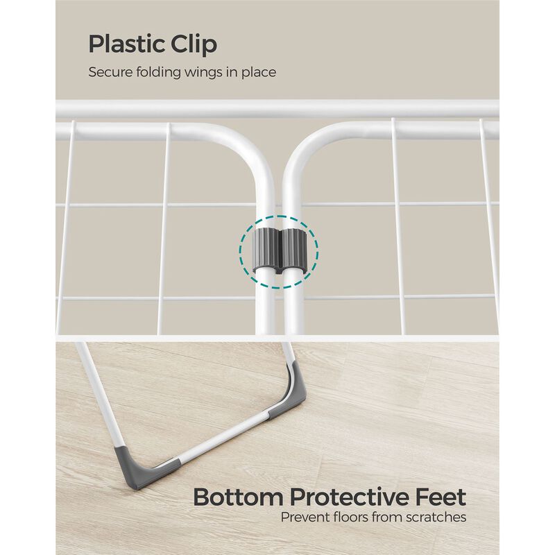 Foldable Clothes Drying Rack Adjustable and Space-Saving Design