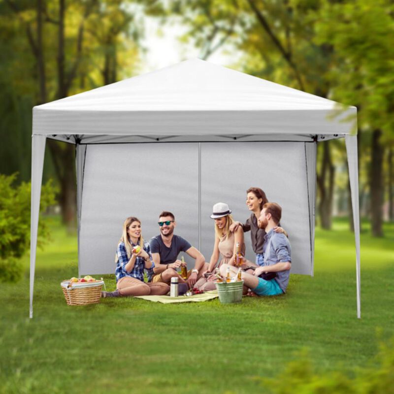 Waterproof Right-Angle Folding Tent Portable Canopy with Two Doors & Windows for Outdoor Events & Camping