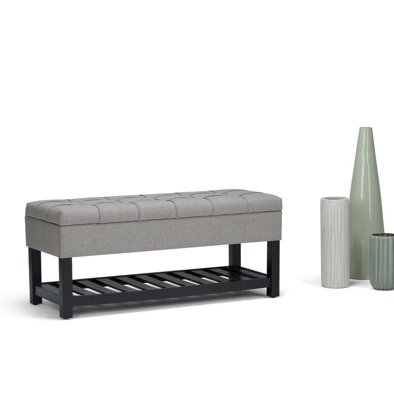 Simpli Home Saxon Storage Ottoman Bench image number 1