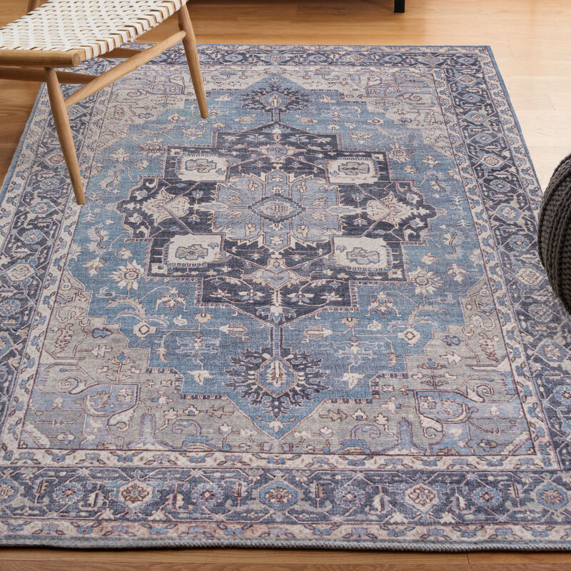 Maris Ornate Medallion Machine-Washable Area Rug