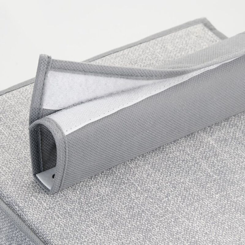 mDesign Fabric Over Rod Hanging Closet Storage Organizers, Set of 2 - Gray image number 6