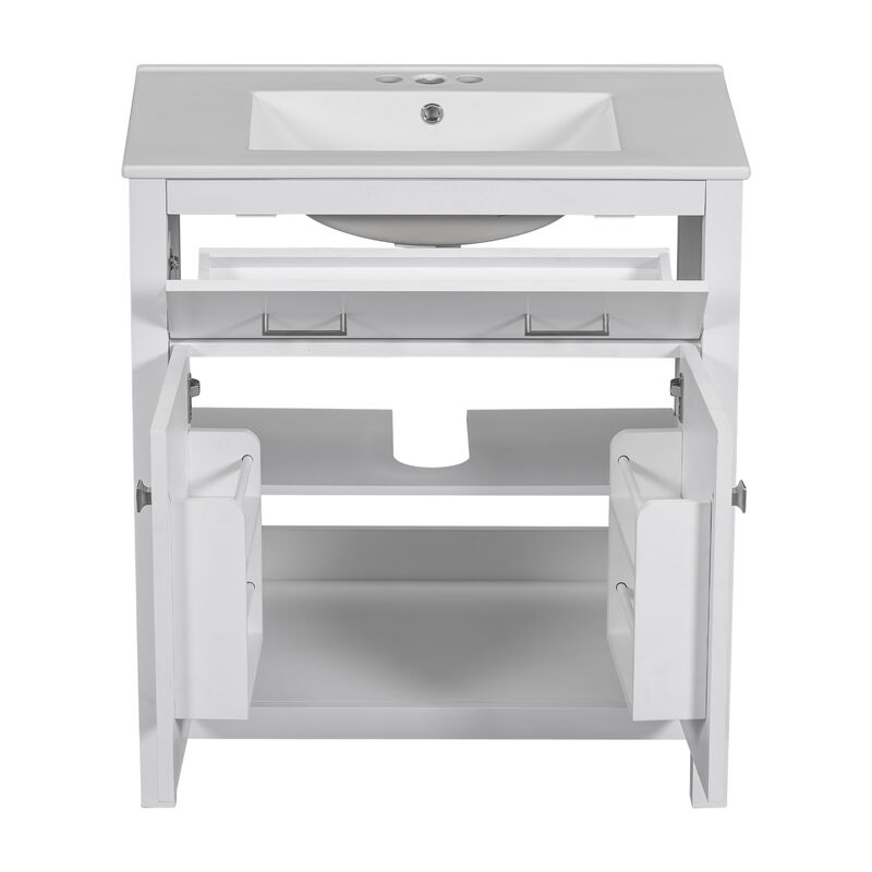 Merax Modern Bathroom Vanity with Ceramic Sink