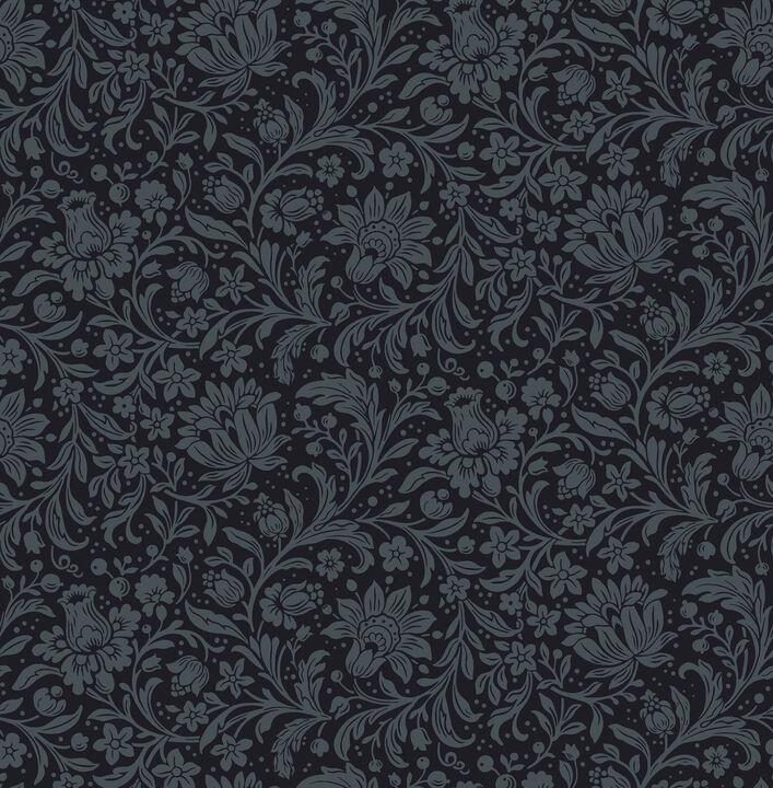 Hague Blue Floral Trail Wallpaper