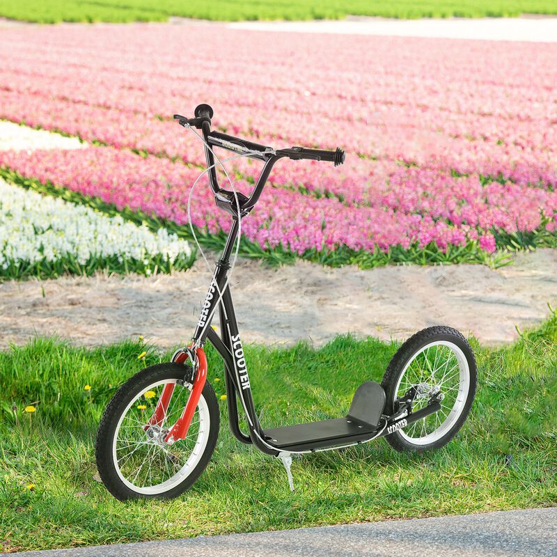 BreeBe Youth Scooter Kick Scooter, Max Load 220 LBS., with Adjustable Handlebar, 16" Inflatable Wheels, Dual Brakes image number 1