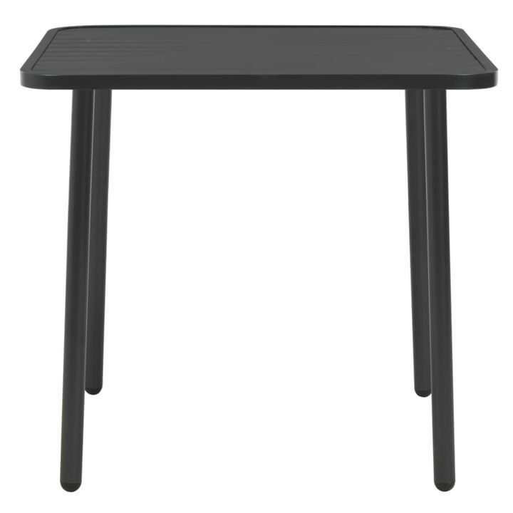 vidaXL Garden Table Dark Grey 31.5"x31.5"x28.3" Steel