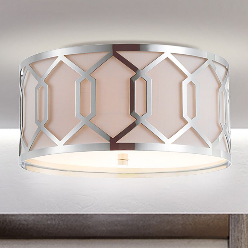 Hex Metal LED Flush Mount