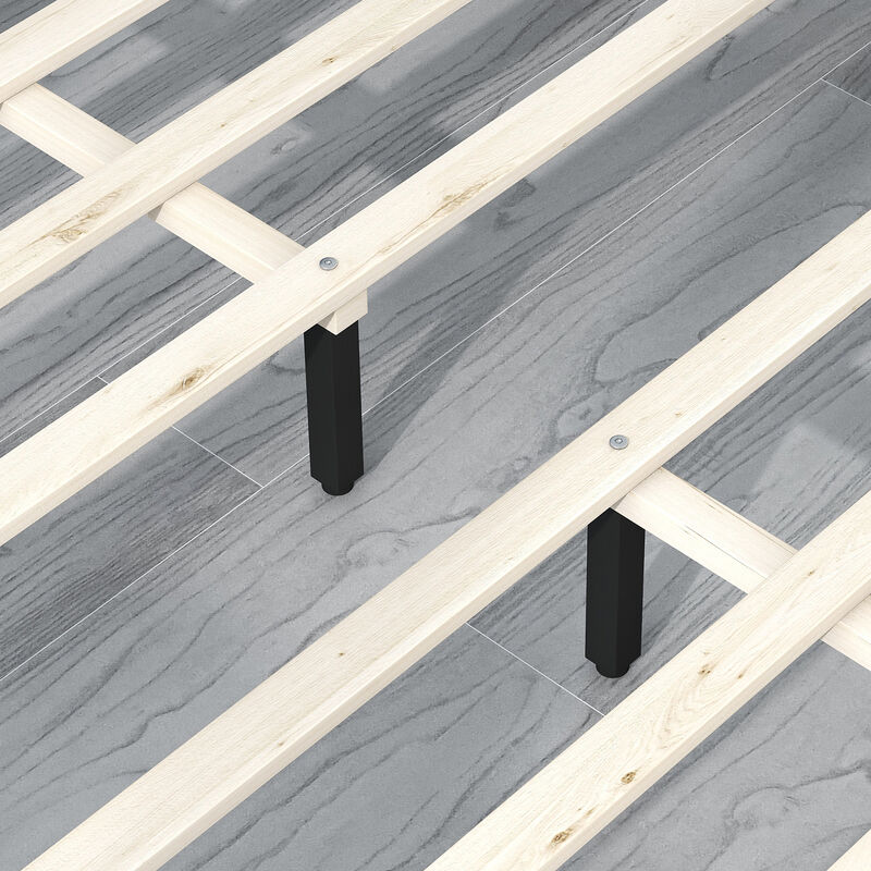 Queen Size Velvet Platform Bed with Button Tufted and Nailhead Trim Headboard