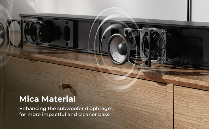 ULTIMEA Poseidon R3T 2.1ch Soundbar with Wireless Subwoofer, App Control, Soundbar for Smart TV, Bluetooth 6.0, HDMI, Optical, 240W Peak Power image number 4