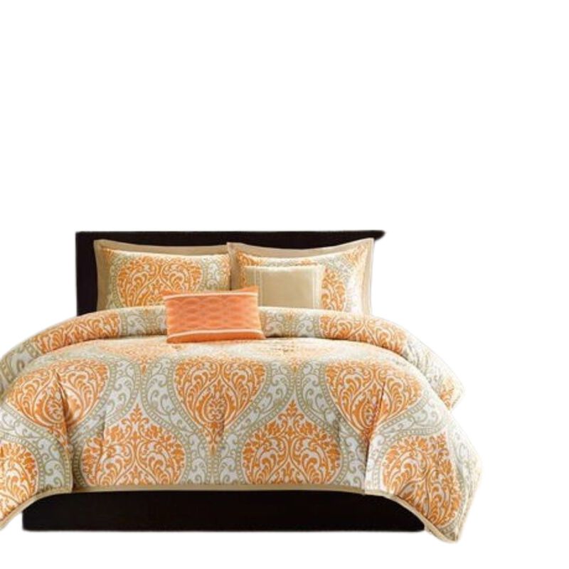 Hivvago 5-Piece Damask Comforter Set