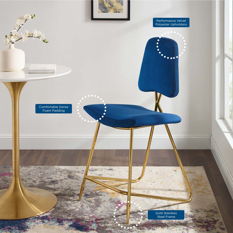Ponder Performance Velvet Counter Stool image number 7