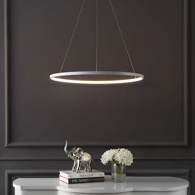 Brice Modern Contemporary Metal Round Dimmable Integrated LED Pendant
