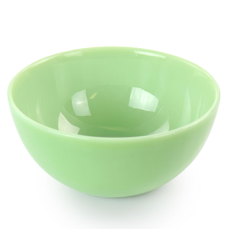 Martha Stewart 2 Piece 6 Inch Jadeite Glass Bowl Set in Jade Green