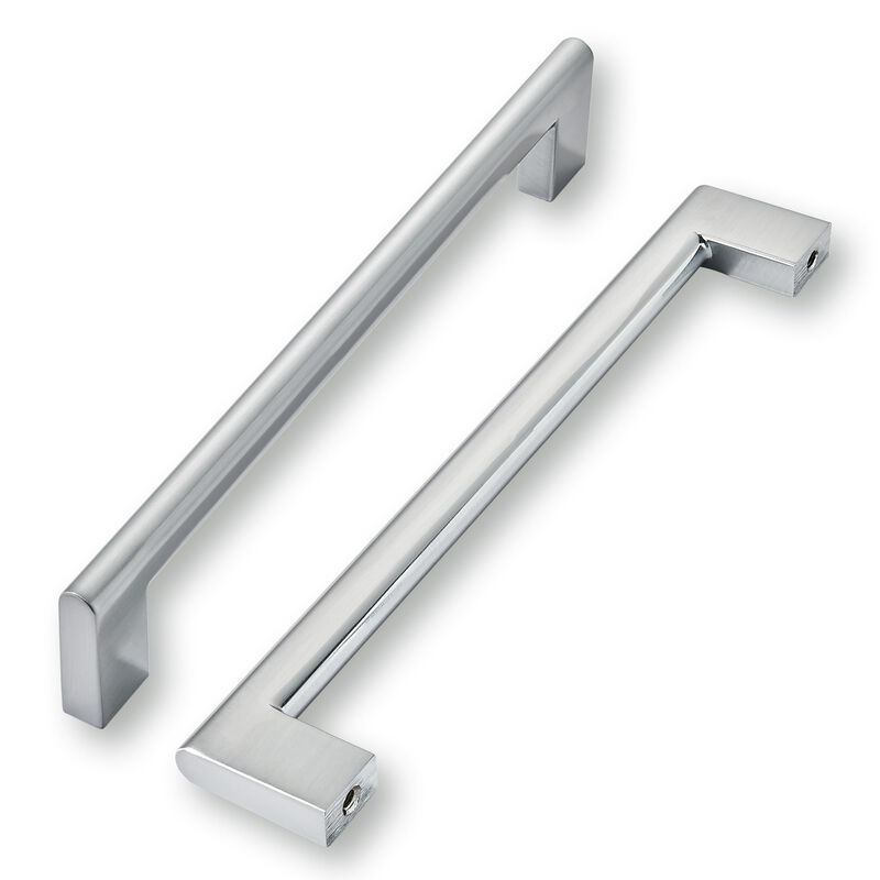 khtumeware 6 Inch Hole Center 6 Pack,Burshed Chrome Heavy Duty Solid Cabinet Pulls,Kitchen Drawer Handle, Hardware for Bathroom,