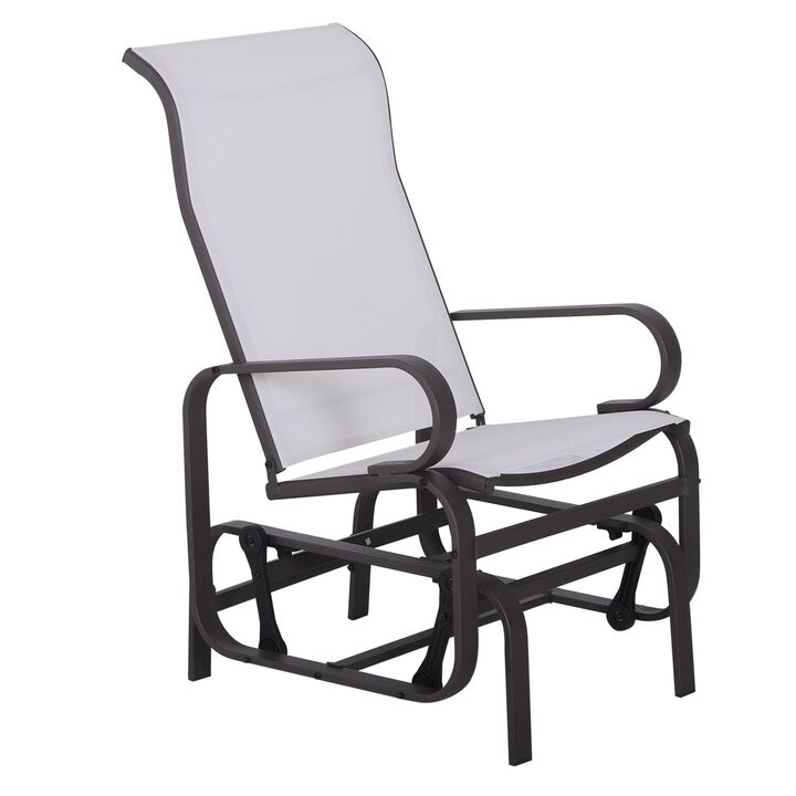 Outdoor Glider Chair, Patio Gliders, Smooth Rocking Chairs for Outside Patio