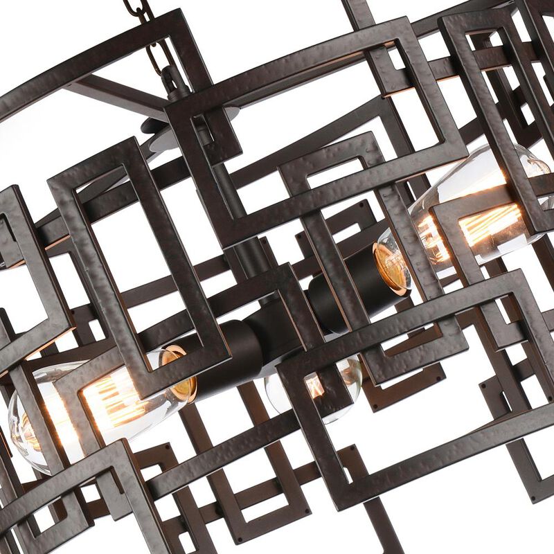 Litani 3 Light Down Chandelier With Brown Finish