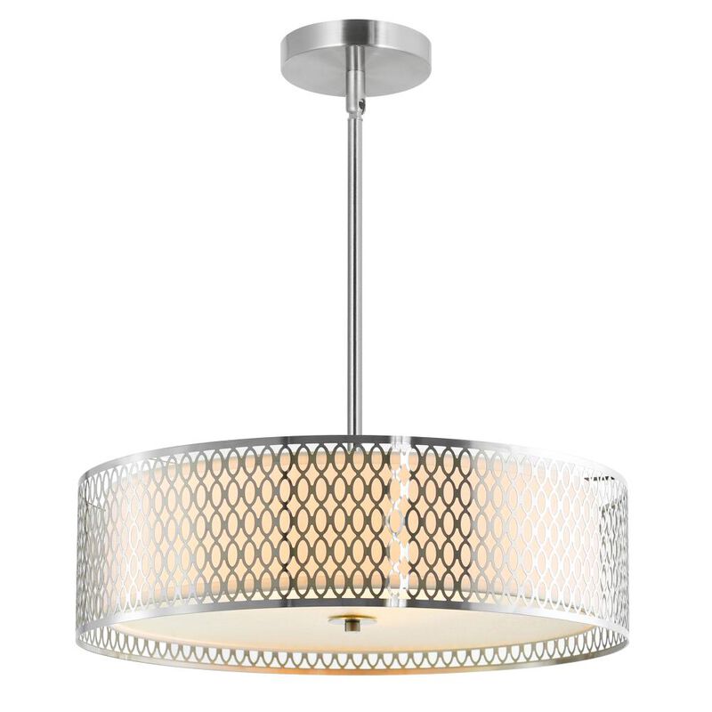 Mikayla 5 Light Drum Shade Chandelier With Satin Nickel Finish