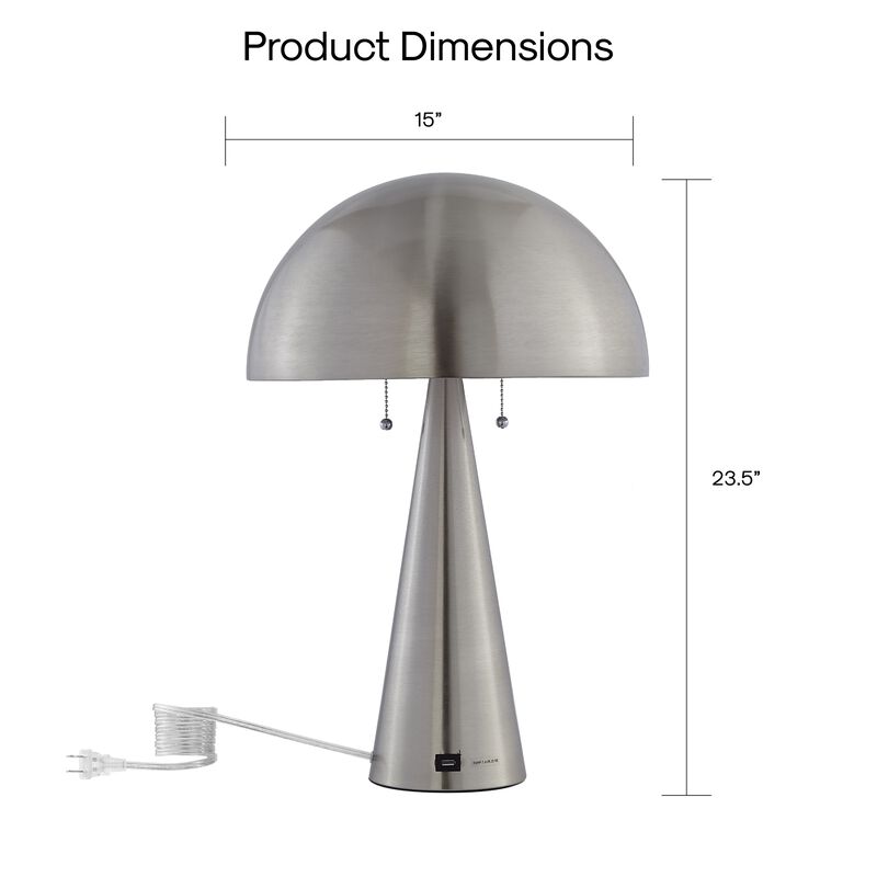 Inspired Home Lillee Table Lamp USB Charger