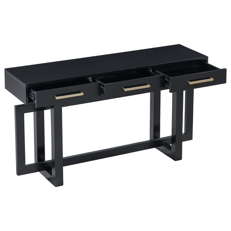 Elegant Console Table with Three Drawers, Extra Long Entryway Table for Entryway, Hallway, Living Room, Foyer, Corridor image number 8