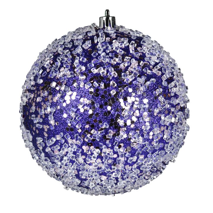 Purple Glitter Hail Ball 4/Bag