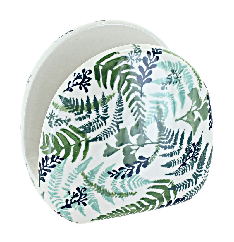 Blue Rose Polish Pottery Dots Napkin Holder