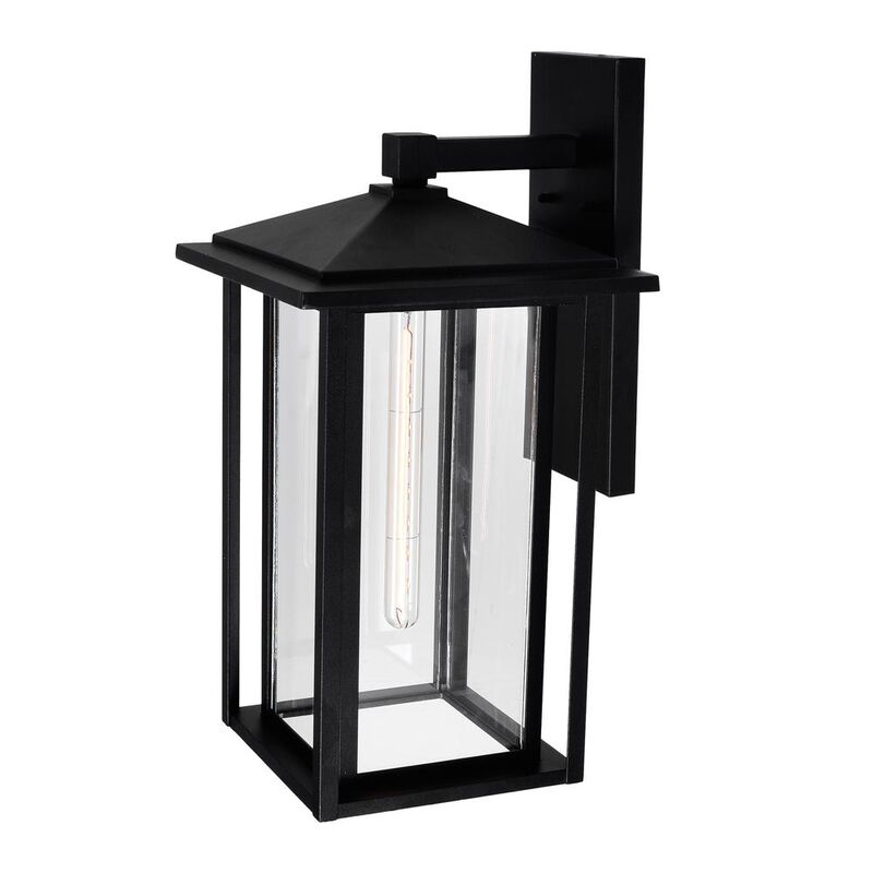 CWI Lighting Crawford 1 Light Black Outdoor Wall Light