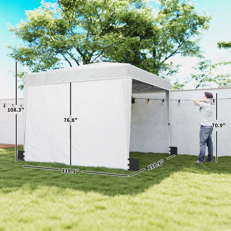 Hivvago 10x10 Pop Up Canopy Tent with Sidewalls image number 2
