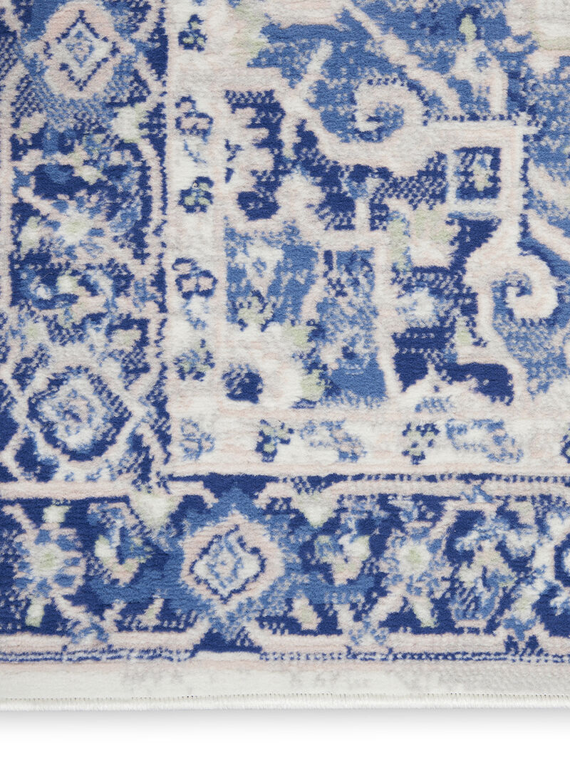 Whimsicle WHS03 Ivory/Blue 2' x 6' Rug image number 3