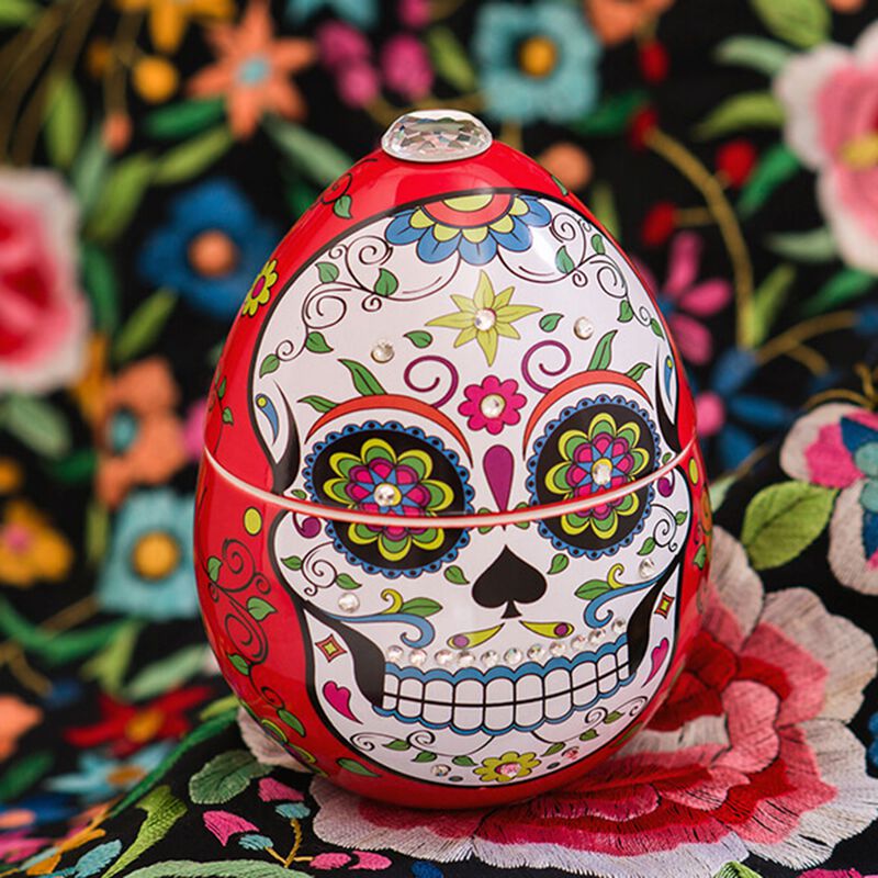 Candle in Ceramic SKULL 7.8 oz Red 4.72 diam. x 7.28 in image number 2