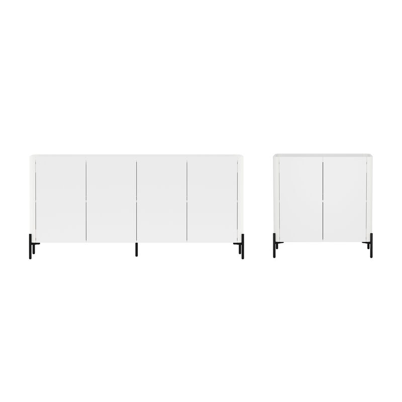 Abbey White Accent Cabinet and Sideboard Set image number 0