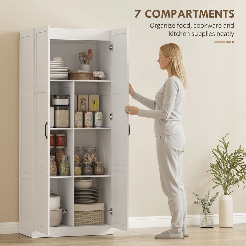 Hivvago Tall Kitchen Pantry Storage Cabinet with Soft-Close Hinges image number 3