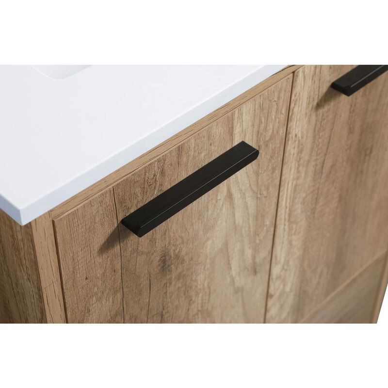 Elegant Kitchen and Bath 24 inch Single bathroom vanity in natural oak
