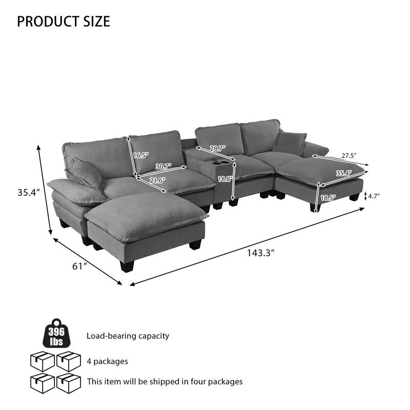 Tepjaf  U-Shape Sailboat Sofa image number 9