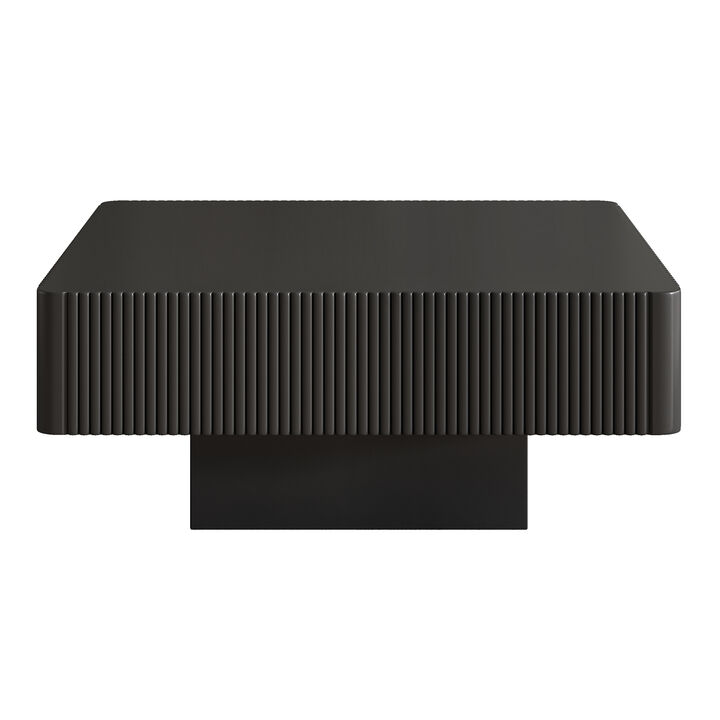 Merax Elegant Square Fluted Coffee Table