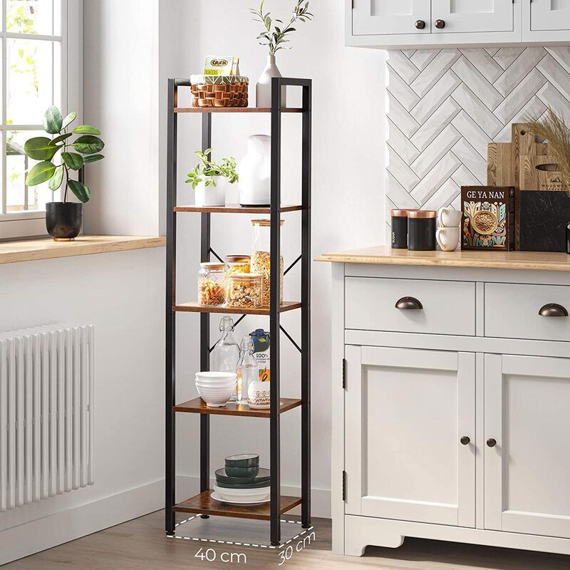 Adjustable 5-Tier Shelving Unit &ndash; Heavy-Duty Storage Rack for Tools, Supplies, or Kitchen Essentials