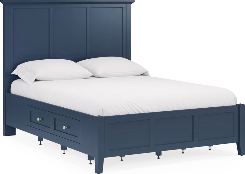 Grace Four Drawer California King-size Platform Storage Bed in Blueberry image number 3