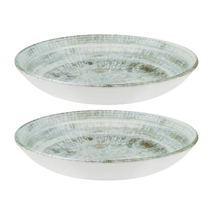 Odette dia.10" h:2" 44 oz. Round Decorated Porcelain Bowl (Set of 2)