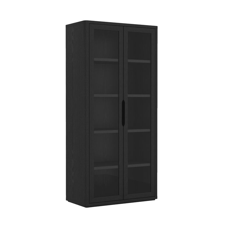 Rivington Black Bookcase Cabinet (Set of 3)