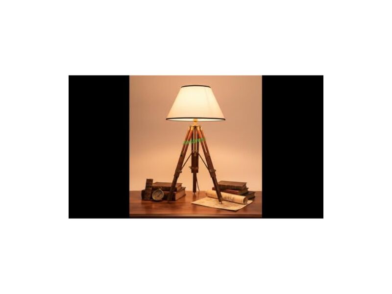 Designer Tripod Table Lamp Bedside Lamp Shade Not Included image number 2
