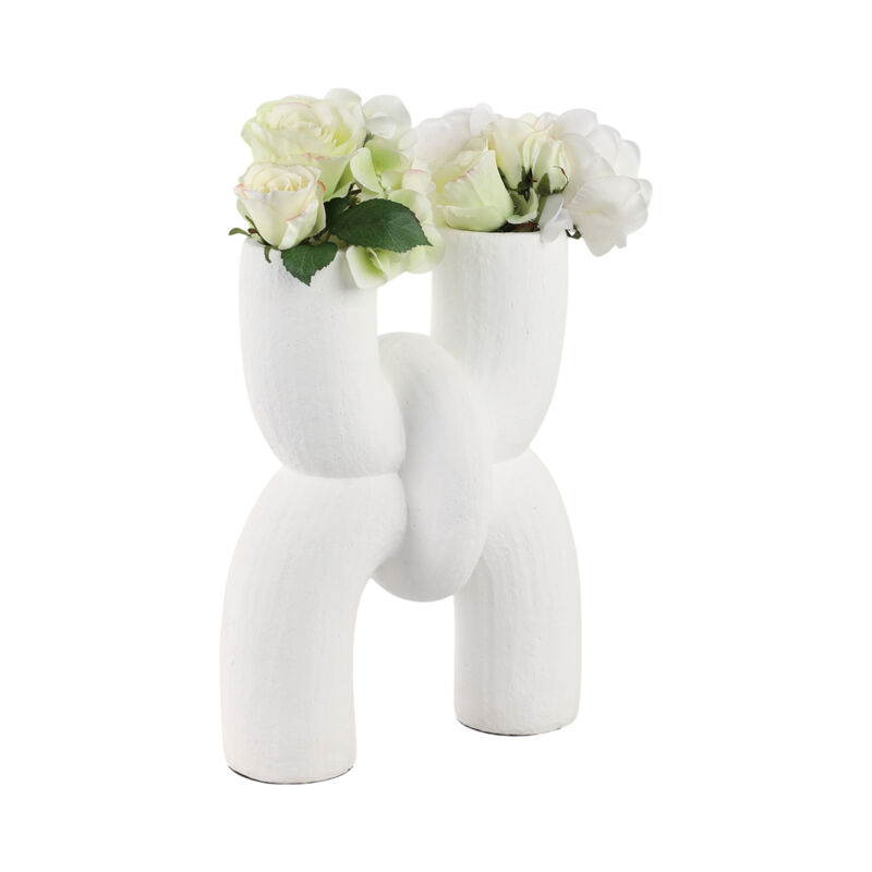 Modern X Shape Terracotta Vase image number 1