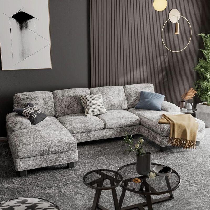 ShipItFurniture 2-Piece Fabric Sectional Sofa with Reversible Chaise image number 3
