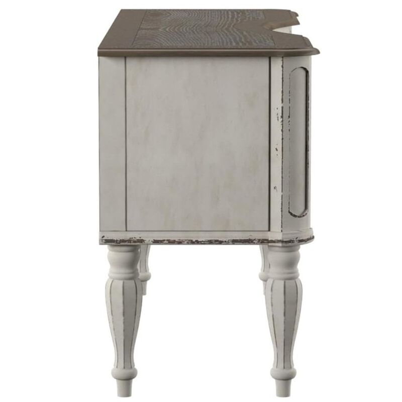 Liberty Furniture Magnolia Manor Vanity Desk in Antique White image number 3