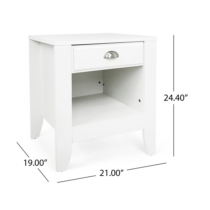 Merax Elegant Night Stand Side Table with 1 Drawer