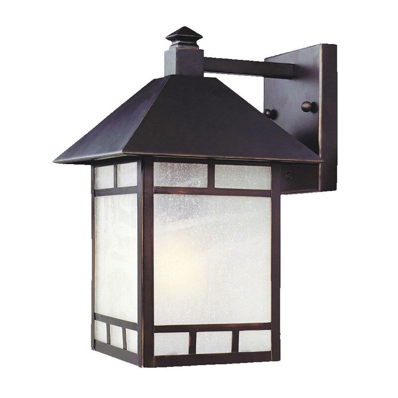 Weather Resistant Frosted Glass Outdoor Wall Lantern Fixture