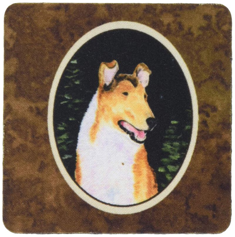 Caroline's Treasures SS8484FC Starry Night Collie Smooth Foam Coasters Set of 4 (Set of 4), 3.5 H x 3.5 W, Multicolor image number 0