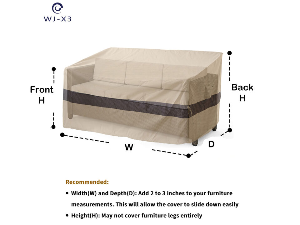 Waterproof Outdoor Patio Sofa/Bench/Couch Cover