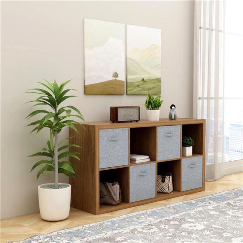 8-Cube Organizer Storage with Open Back Shelves for Versatile Home & Office Organization
