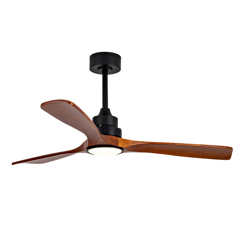 ELEMENT ACE Modern Ceiling Fan with Integrated Dimmable LED Light, Reversible Quiet DC Motor, Remote Control, Solid Wood Blades for Indoor Home Use image number 9